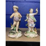 Derby Porcelain: Derby figures from the Four Quarters of the Globe series c1800 emblematic of