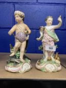 Derby Porcelain: Derby figures from the Four Quarters of the Globe series c1800 emblematic of