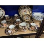 Crown Devon Imari Half Teaset pattern 2451, comprising six cups, saucers, side plates (6ins),