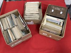 Postcards & Ephemera: One album and three boxes of assorted cards mainly pre-1920 plus two