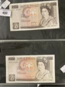 Numismatics: Banknotes GB £10 notes. Page, Somerset, Kentfield and Lowther. Florence Nightingale,