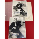 Autographs: Johann Strauss III photographs. 9ins. x 8ins. and 8ins. x 10ins. (2)