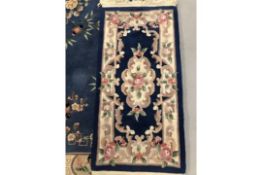 Carpets & Rugs: Chinese hand washed, the first blue ground with avian and floral decoration in