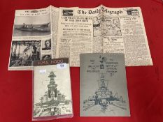 Militaria/Royal Navy: H.M.S. Hood War Comforts Fund Promotional Charity booklet plus another for the