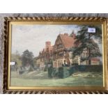 Harry Sutton Palmer: Watercolour, timber framed manor house and garden, signed lower left, framed