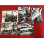 Third Reich/Photographs: Rare collection of five period press photographs of The Launch of The