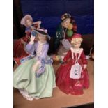 20th cent. Ceramics: Royal Doulton The Old Balloon Seller H.N. 1315, & Grandmother's Dress 3081, (2)
