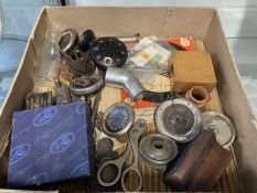 Phonographs: Mixed box of spares including sound boxes, etc.