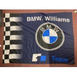 Motorsport Memorabilia: BMW Williams Team ex-workshop banner. 37ins. x 52ins.