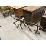 Agricultural Antiques: Mid 19th cent. Horse drawn cast iron cultivator plough with directional