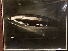 Airships: Unusual oversize period photograph of the infamous airship R101 that crashed in 1930 in