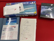 Concorde Memorabilia: Ephemera including flight certificates for flight from Washington to London,