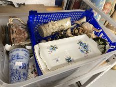 Pottery porcelain mixed lot to include a Royal Doulton Johnny Appleseed mug, Milton pottery vase,