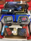 Toys: Diecast cars, Corgi The Italian Job three piece Mini set, Corgi Mini 24hr Nurburgring, Corgi