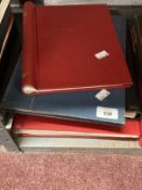 Stamps: Three albums and a stock book of early to mid 20th cent. World stamps, mainly used.