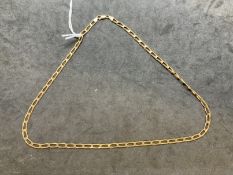 Hallmarked Jewellery: 9ct gold oval curb link necklet hallmarked London import. Length 22ins. Weight