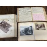 19th cent. Scrapbooks, cuttings book and photograph album, the scrapbook with a number of art works.