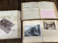 19th cent. Scrapbooks, cuttings book and photograph album, the scrapbook with a number of art works.