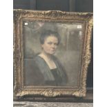 20th cent. American School: Oil on canvas portrait of a Violet Hall, believed granddaughter of the