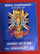 Football: Original 1966 World Cup Final programme signed by Geoff Hurst.