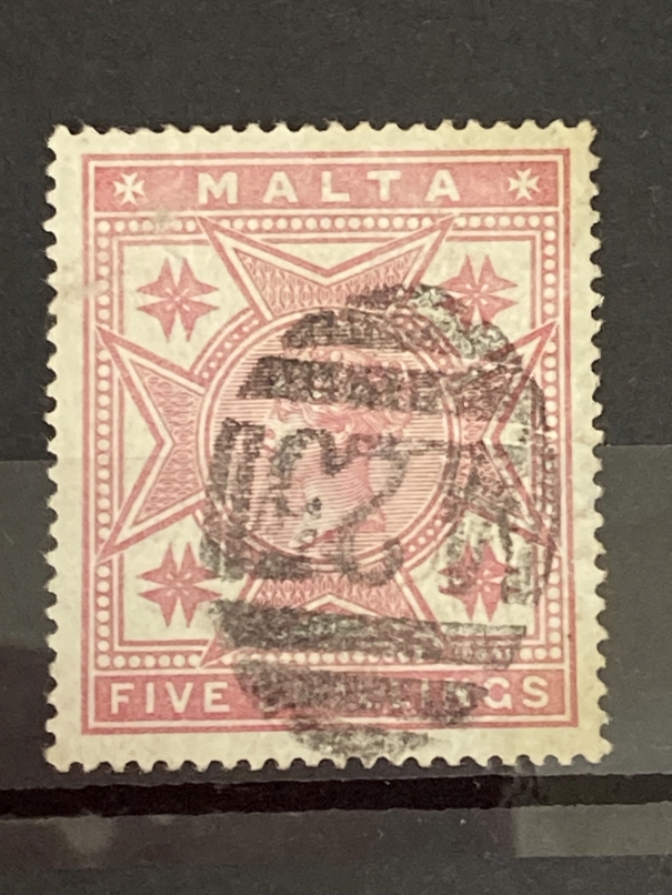 Stamps: 19th and early 20th cent. Malta 1922 SG111 2/- purple and blue Self Government mint, never - Bild 3 aus 4