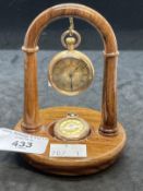 Clocks & Watches: Early 20th cent. Stem wound small gold fob watch, London import mark, 12ct grade