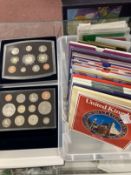 Numismatics: GB Presentation Packs, Royal Mint Proof sets, coins for the New Millennium 2000, 2005