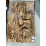 Grand Tour: Della Robbia in the manner of. Terracotta plaque Madonna and Child , with restoration.