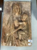 Grand Tour: Della Robbia in the manner of. Terracotta plaque Madonna and Child , with restoration.