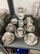 Early 20th cent. Crown Staffordshire chintz pattern coffee set. (16 pieces)