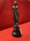 Felix Gorling (1860-1932): Art Nouveau bronze figure 'Psyche' by Felix Gorling, nude female