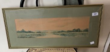 J. Russell 1903: Watercolours, a landscape and sailing boats, signed J.Russell, framed and glazed, a