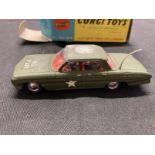 Toys: Diecast vehicles Corgi 358 Oldmobile Staff Car, 1964-68, red interior, White Star, 'HQ Staff',