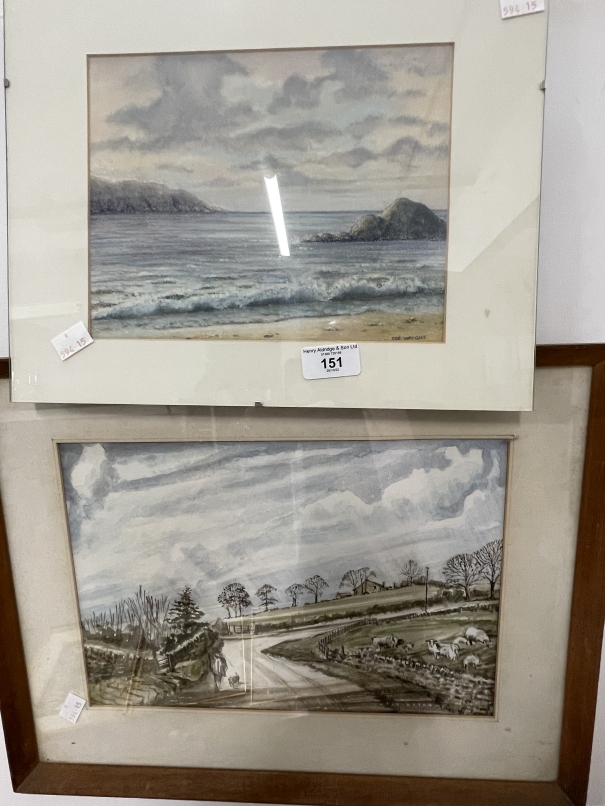 F. H. Ayton: 20th cent. Watercolour on paper pastoral scene, signed bottom right, framed and glazed.