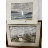 F. H. Ayton: 20th cent. Watercolour on paper pastoral scene, signed bottom right, framed and glazed.
