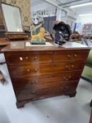 19th cent. Mahogany two over three chest of drawers on bracket feet. 37ins. x 13½ins. x 33½ins.