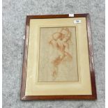 Italian School: Red chalk and pencil on paper drawing of putti, on reverse bears label A.J.