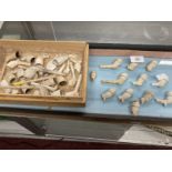 18th cent. and later collection of clay pipes, one case approx. twenty loose and a Shire album of
