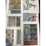 Art Nouveau/Arts & Crafts: Collection of approx. 65 printed Pochoir style sample plates by G.A.