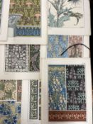 Art Nouveau/Arts & Crafts: Collection of approx. 65 printed Pochoir style sample plates by G.A.