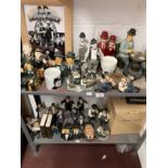 Collection of Laurel and Hardy figures and other collectables dating from the 1980s. Approx. 30.