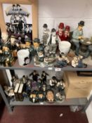 Collection of Laurel and Hardy figures and other collectables dating from the 1980s. Approx. 30.