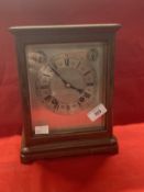 Clocks & Watches: Early 20th cent. Mahogany cased four glass mantle clock, the case with moulded