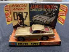 Toys: Diecast vehicles Corgi 261 James Bond's Aston martin D.B.S 1965-69 from the film Goldfinger,