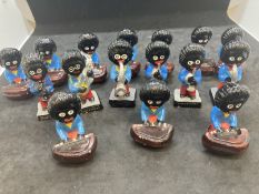 20th cent. Pottery: Robertson's jam Golly band members consisting of clarinet player, two