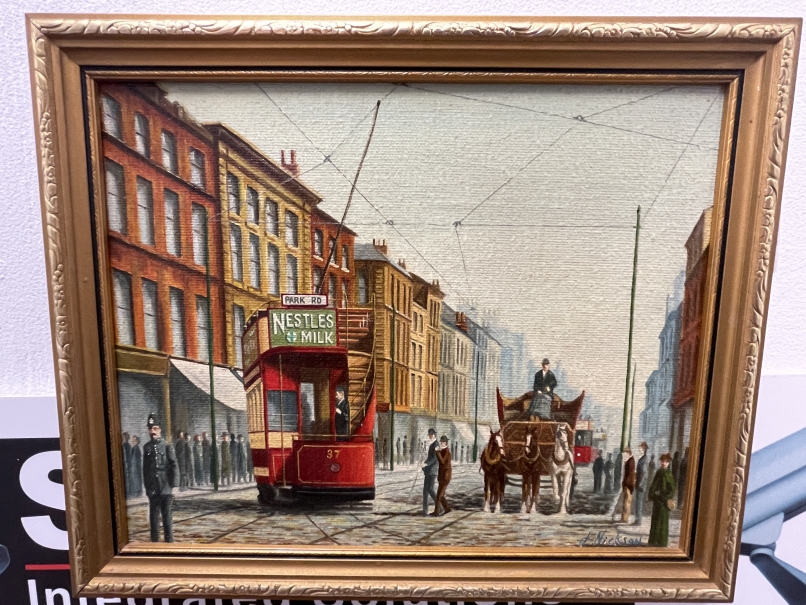 A.C. Shuttleworth 1973: Acrylic on board Castle St. Liverpool, signed lower left, framed. 20ins. x - Image 2 of 2