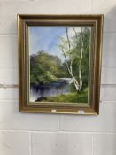 20th cent. Welsh School: Betws Y Coed, River and Trees. 15ins. x 20ins.