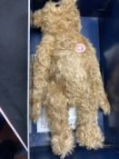 Toys/Collectibles: Steiff teddy bear 35 PB 1904 Barle. True replica 1991/1992 of the oldest teddy