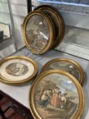 19th cent. Coloured engravings, W Hamilton, Trap Ball x 2, Bentolozzi & Jo Barney 7ins. x 5½ins a