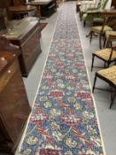 Ismay Collection: William Morris fabric Wandle pattern, indigo, printed surface block process
